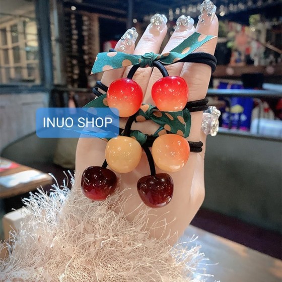 Liga elastica con diseño de cereza